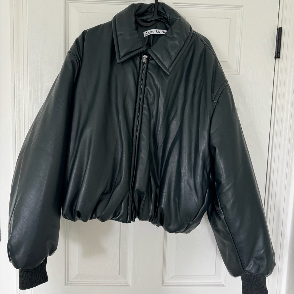 Acne Studios Onnea Faux Leather Bomber Jacket